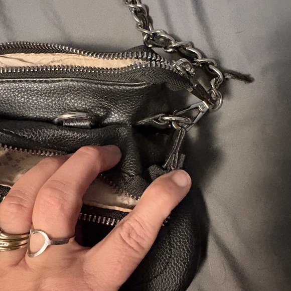 Steve Madden Black Crossbody Bag with Silver Accents - Picture 3 of 10